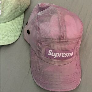 SS22 Supreme Broken camo camp cap purple nylon hat box logo ripstop